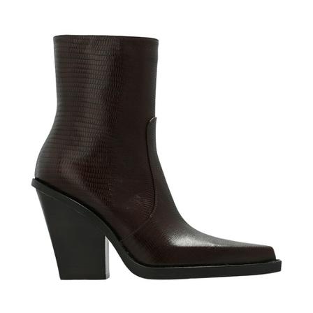 Paris Texas Rodeo leather heeled ankle Støvler Brun, Dame, Størrelse: 37 EU