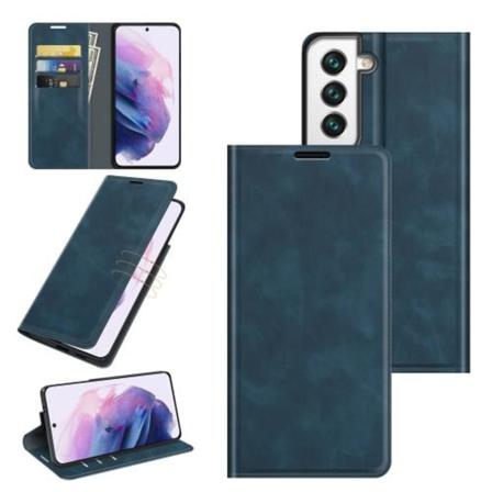 Samsung Galaxy S22 Fodral Retro Skin Touch Blå