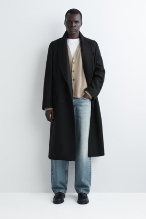 COS Homme Cardigan Col En V En Cachemire in Beige