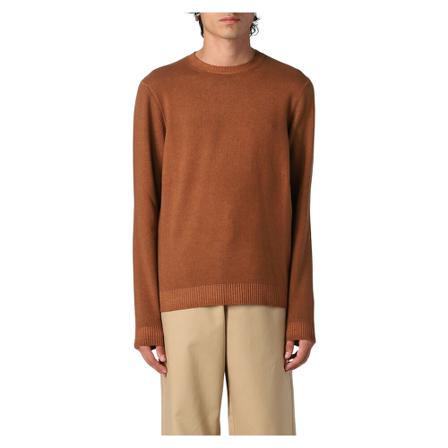 Malo, Round-neck Knitwear Bruin, Heren, Maat:L