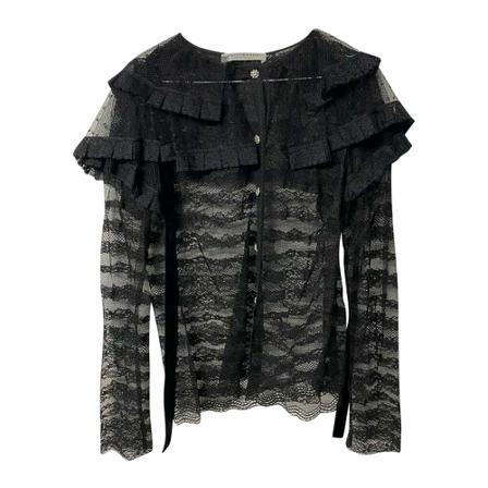 Philosophy di Lorenzo Serafini Ruched Bluse Sort, Dame