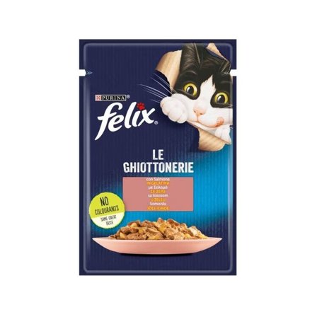 Purina Felix Le Ghiottonerie Gusto Salmone Cibo Umido Gatti