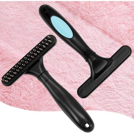 Tepperake, Bærbar Tepperake Pelsløfter, Underull Rake Hund, Kjæledyrhår Fjerner for Tepper Fluffy og Myk Igjen