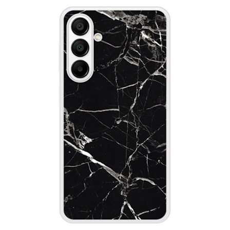 Siliconskal med förstärkt tryck kompatibel med Samsung Galaxy A15 Marmor Svart