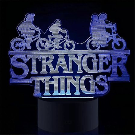 Stranger Things 3D LED Lampe 7 Farveskiftende Natlys Dekorationsgave
