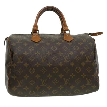 Louis Vuitton Vintage, Pre-owned Speedy 30 Monogram Handbag Bruin, Dames, Maat:ONE Size,Canvas