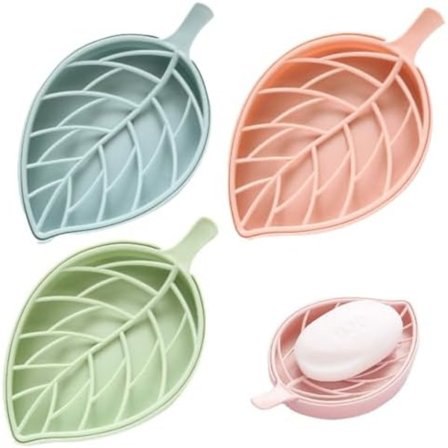 17,5x10x2cm 3-pak Sæbeholder, Sæbebeskytter, Nem Rengøring, Stopper Sæbe fra at Blive Soggig i Brusebad, Badeværelse