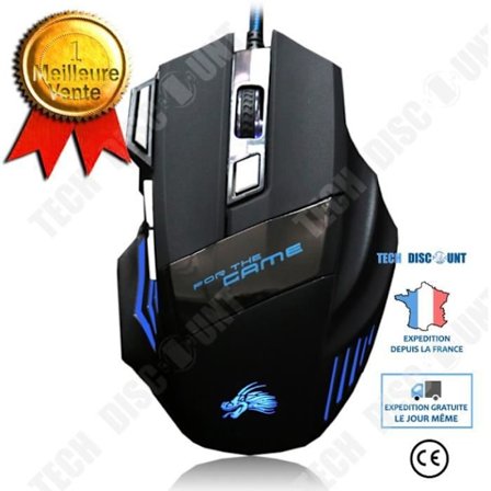 Hiiri - TD - X3-7 - Langallinen - 7 painiketta - Vaihteleva väriluminesenssi