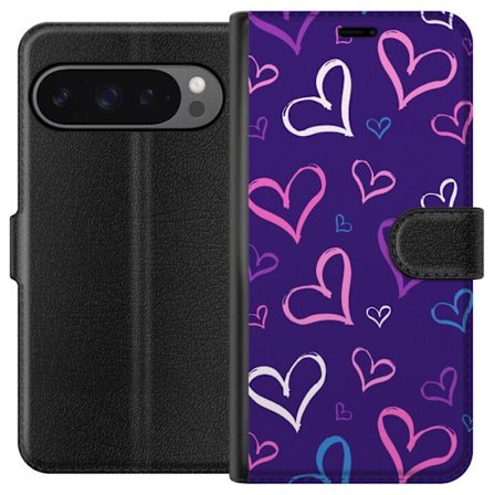 Yhteensopiva Lompakkokotelo Google Google Pixel 9 Pro XL Sydämet