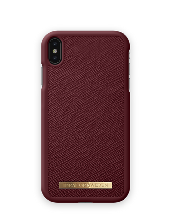 Saffiano Case iPhone XS Max Burgundy