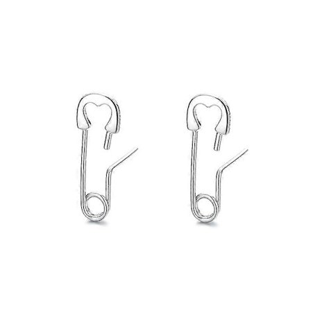 925 Sterling Sølv Sikkerhedsnål Øreringe Unisex - Solidaritet Fred