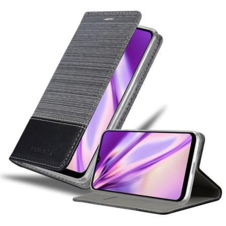 Fodral till Samsung Galaxy A22 5G Skal i GRÅ SVART Fodral Skal Skyddande magnetisk stängning