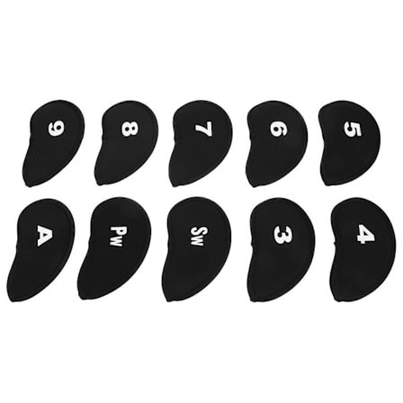 10 st Förtjockade Golf Järn Huvudskydd Set med Numrerade Taggar för Enkel Identifiering – Universellt Klubbskydd för Män