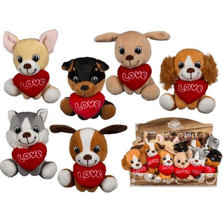 Gosedjur / Nallebjörn - Hund med Hjärta - 14 cm