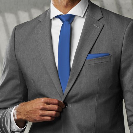 Blue 6cm Basic Tie for Men - Skinny ties