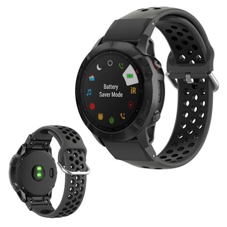 Watchband for Garmin watch dual color watch band - Black