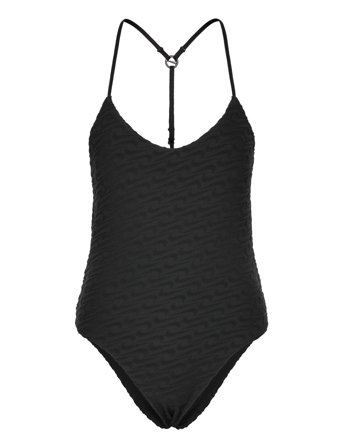 Nike Swoosh Terry Towelling V Neck Piece Black NIKE SWIM