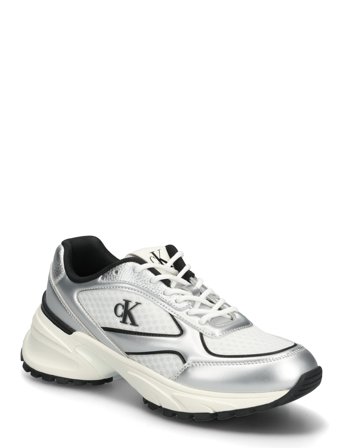 Calvin Klein Hike Runner Lace Up Mesh Mix Met - Silver - 37