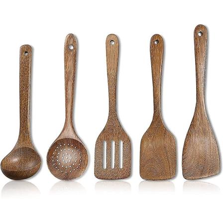 2 stk treskjeer øse redskaper skjeer-14 tommer lang kjøkkenkokeskje og 11