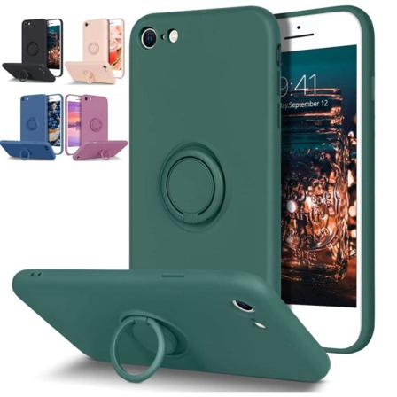 Iphone 7/8/se - Silikonskal Magnetisk Ringhållare Välj Färg Blue Blå