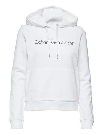 Core Institutional Logo Hoodie Hoodie Trøje Hvid Calvin Klein Jeans