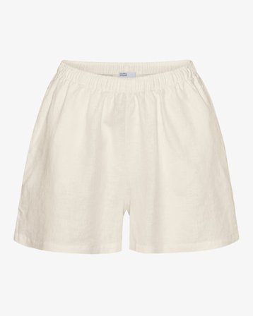 Linen Shorts - Ivory White