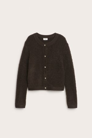 Kappahl | Stickad kofta | Brun