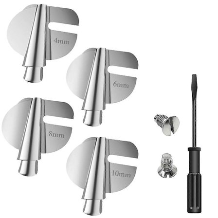 Symaskin Rullefaldfot, 4 Størrelser Bredt Smalt Symaskin Trykkfotsett, (4 stk. 4/6/8/10mm)