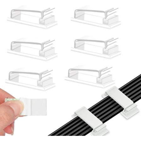 60 kpl Liimaavia Kaapelinklipsuja, Kaapelinhallinta Klipsuja 46x20mm, Kest v t Kaapelinhallinta Klipsut, Johdonj rjest j TV:lle, Tietokoneelle, 