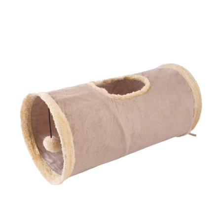 Kaninrör Kattleksak, Katt Agility Tunnel, Fällbar Lektunnel Tillverkad av Mocka för Alla Katter och Smådjur,