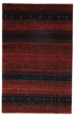 Hand Knotted Persian Loribaft Fine Persia Rug 78X121 Black/Dark Red