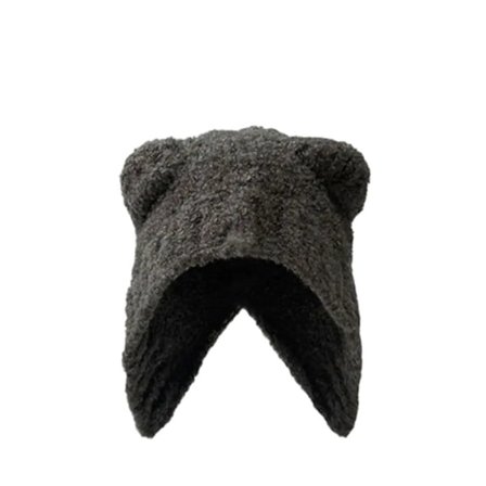 Hodetelefoner i strikk for kvinner, varm strikket lue i Y2K-stil, unisex, høst og vinter