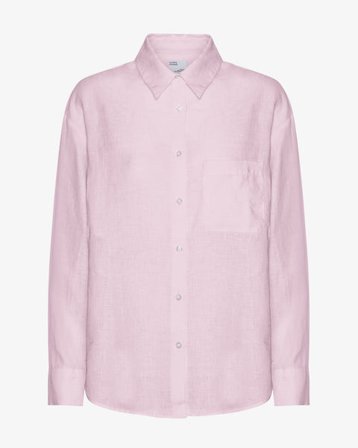 Linen Oversized Shirt - Cherry Blossom - Female - M
