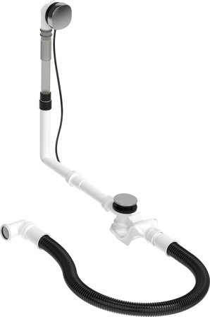 Duravit 792204000001000 Avloppssats med bräddavlopp, 400x80x450 mm, Badrum