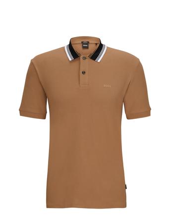 Phillipson 118 Polos Short-sleeved Beige BOSS*Betinget Tilbud