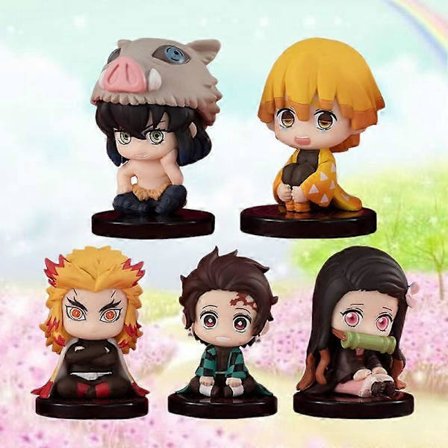 Anime Demon Slayer Kimetsu no Yaiba Figur Kamado Tanjirou Action Figur Agatsuma Zenitsu Nezuko Kriger