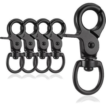5 Dele Drejelig Karabinhage - H&y Krog til Nøglering & Hunde - Multifunktionel til Camping