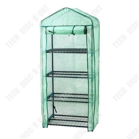 Puutarhahuone - TD - 70x50x160 cm - PVC - PE-kalvo - Rullattava ovi