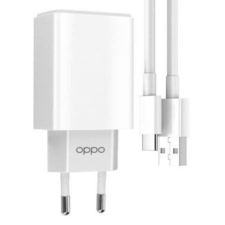 Lataaja - Oppo - 10W - USB Type-C - Kaapeli mukana - Valkoinen