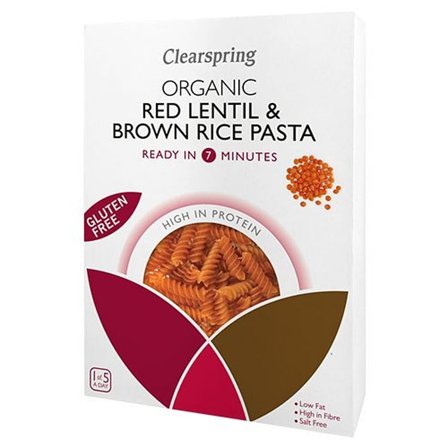 Clearspring Pasta af røde linser & brune ris 250 g, Helse & Madvarer, Pasta, Ris & Bælgfrugter, Linser