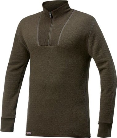 Woolpower Zip Turtleneck 400 Pine Green