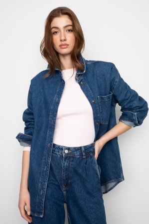 CAMILLA PIHL - Alex Shirt - Washed Dark Blue Size42