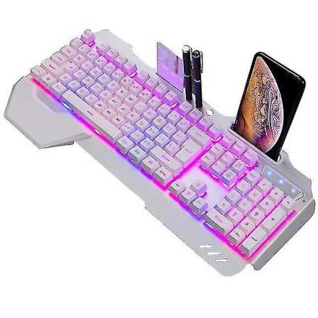 Desktop Laptop Mechanical Keyboard Rgb Led Backlight Plug And Play Ergonomic Design Waterproof Gaming Keyboard Rgb Backlight