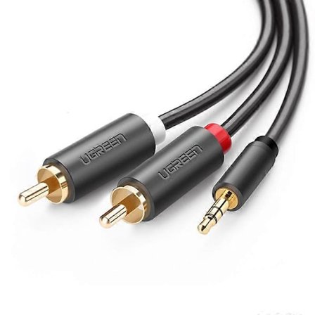 UGREEN 10512 3-meters 3.5mm Hane till 2RCA Hane Stereo Ljudadapter Y-kabel