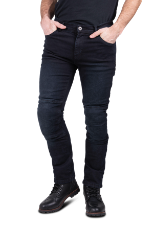 Blugi Moto Course Rocker Ranforsați Cu Aramidă Straight/Regular negru W34 x L34