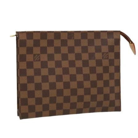 Louis Vuitton Vintage, Pre-owned Canvas pouches Bruin, Dames, Maat:ONE Size,leer