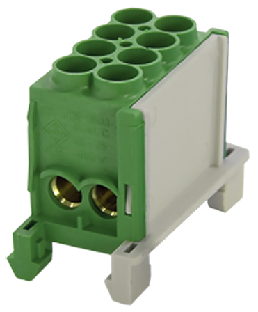 Eldon EKS125PE Liitinlohko 1-napainen, 80 A Vihreä (maa), Sähkön jakelu & virrantuotto