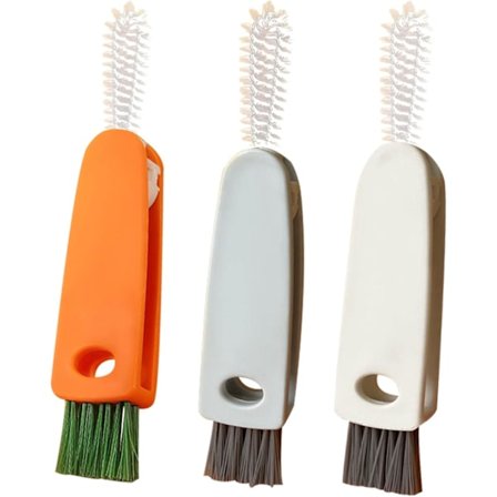 3 stk. 3 i 1 Tiny Bottle Cup Lid Detail Brush Straw Cleaner Tools