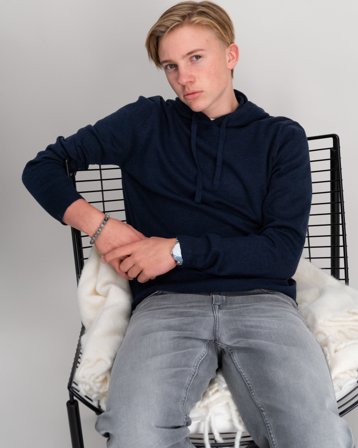 RYVLS Justin Soft Knit Hoodie Blau Hoodies/Kapuzenpullover Jungen - Kids Brand Store