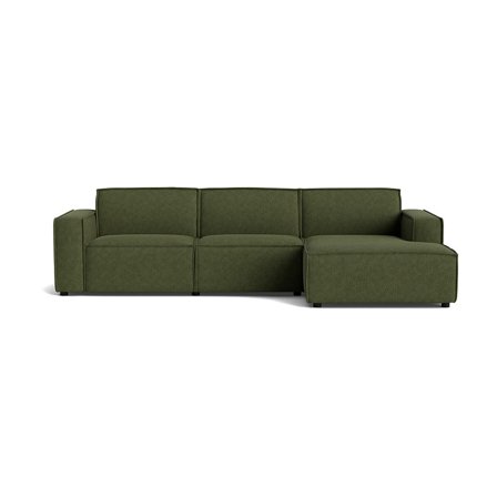 Lyon chaiselong sofa, højrevendt - Aragon Grøn - 304x160x80 - Sofa, chaiselong